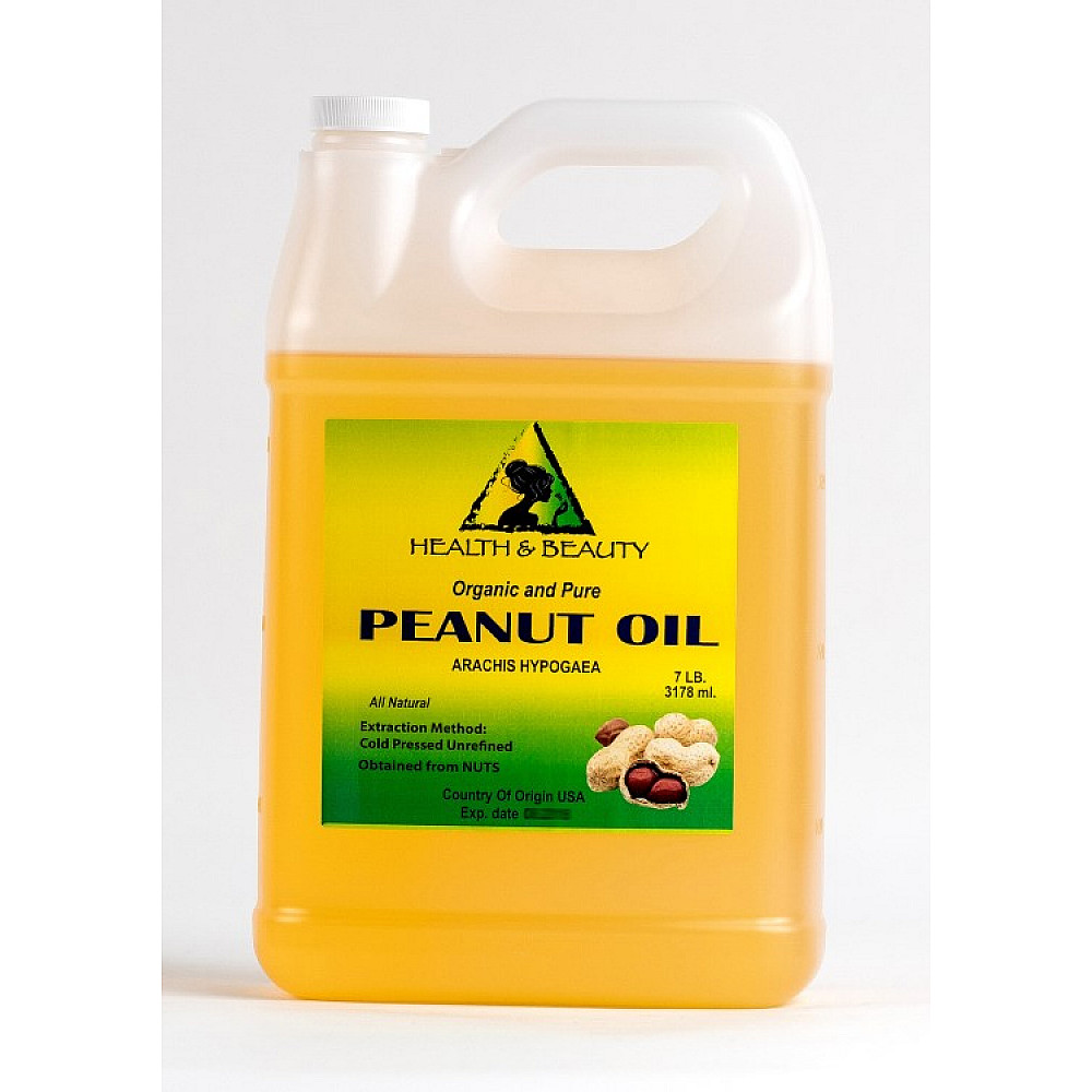 Peanut oil unrefined organic carrier cold pressed virgin raw pure 7 lb buy H&B Oils Center Co